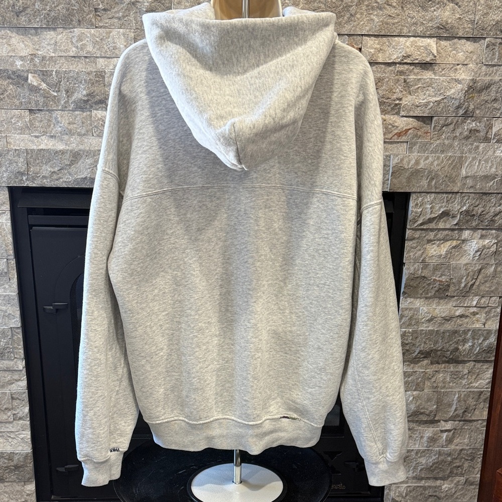 Abercrombie & Fitch Accented Light Gray Popover Hoodie - Picture 6 of 10